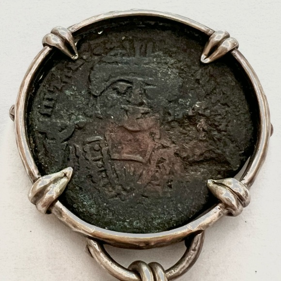 Ancient Artifact coin necklace Constantinople Byzantine Roman Coin 578-582 A.D. - Picture 4 of 15